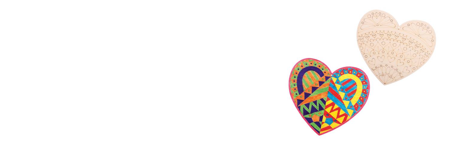 Mindful Colouring Laser Etched Heart - School Holiday Event