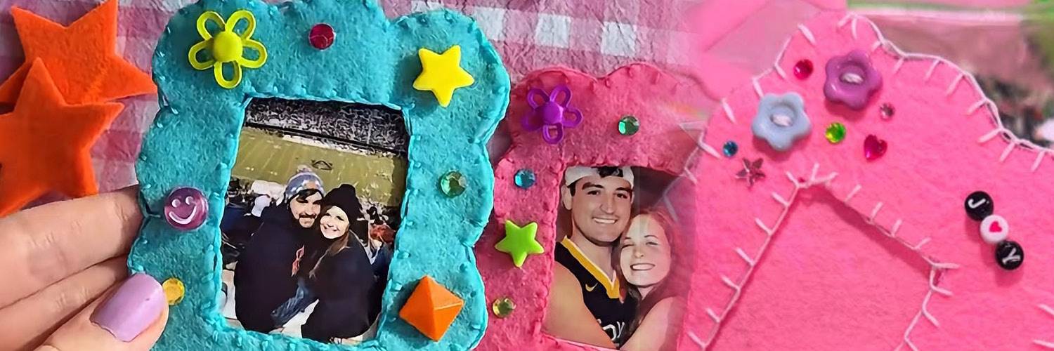 Teen felt photo frames - School holiday event