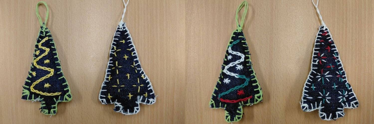 Denim Christmas Trees